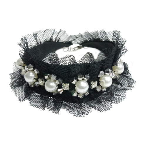 Lila Deco Collar - Handcrafted Rhinestone Dog Collar